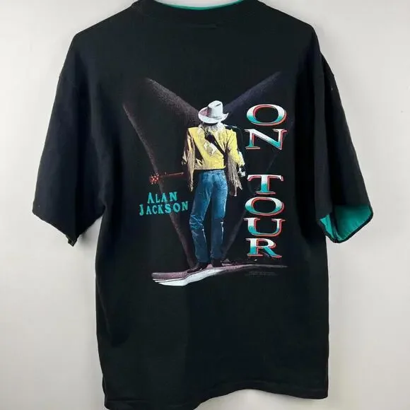 Vintage T Shirt Alan Jackson 1994 Graphic Country Tour T-Shirt Men’s Large - Picture 4 of 8